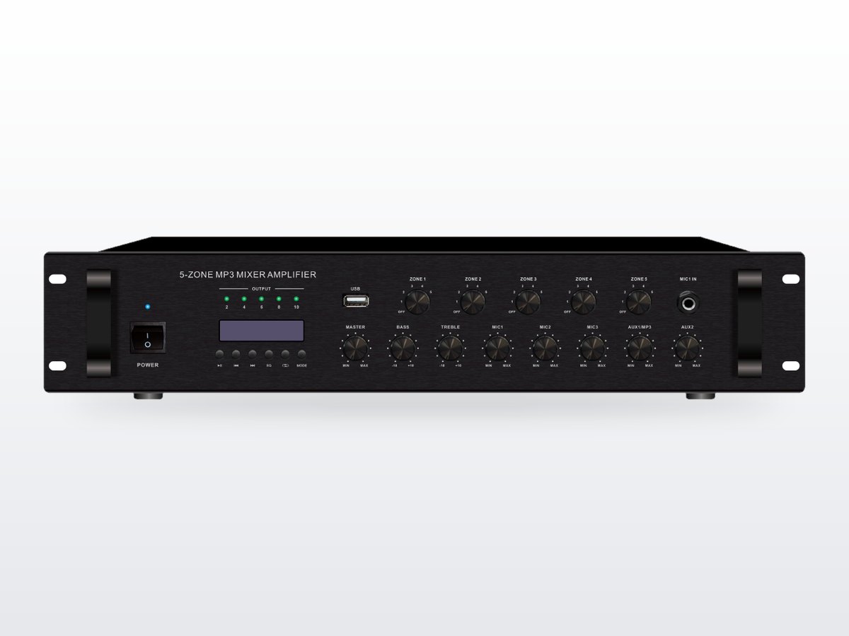 ENT-MA240 five-zone mixer amplifier front panel