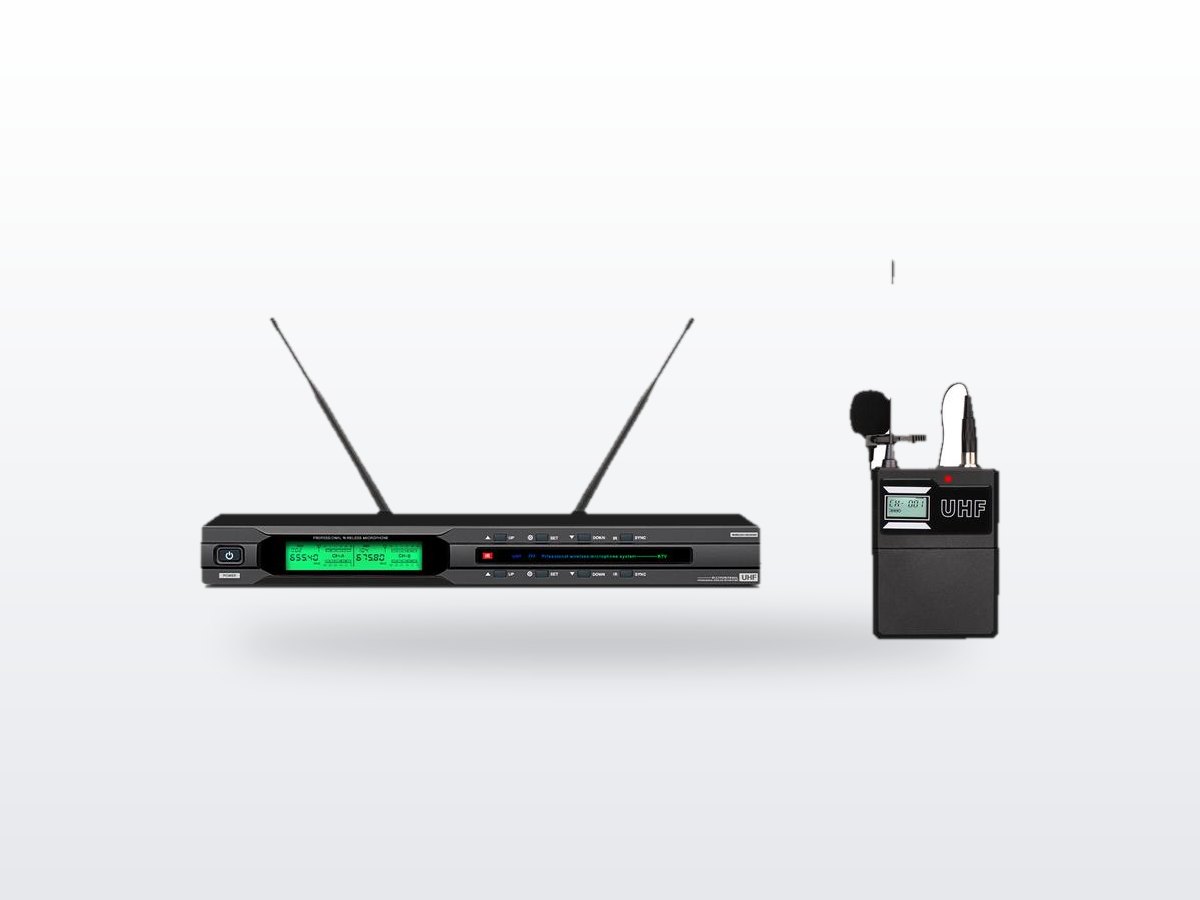 ENT-WLM2 UHF true diversity receiver and bodypack transmitter with lavalier microphone